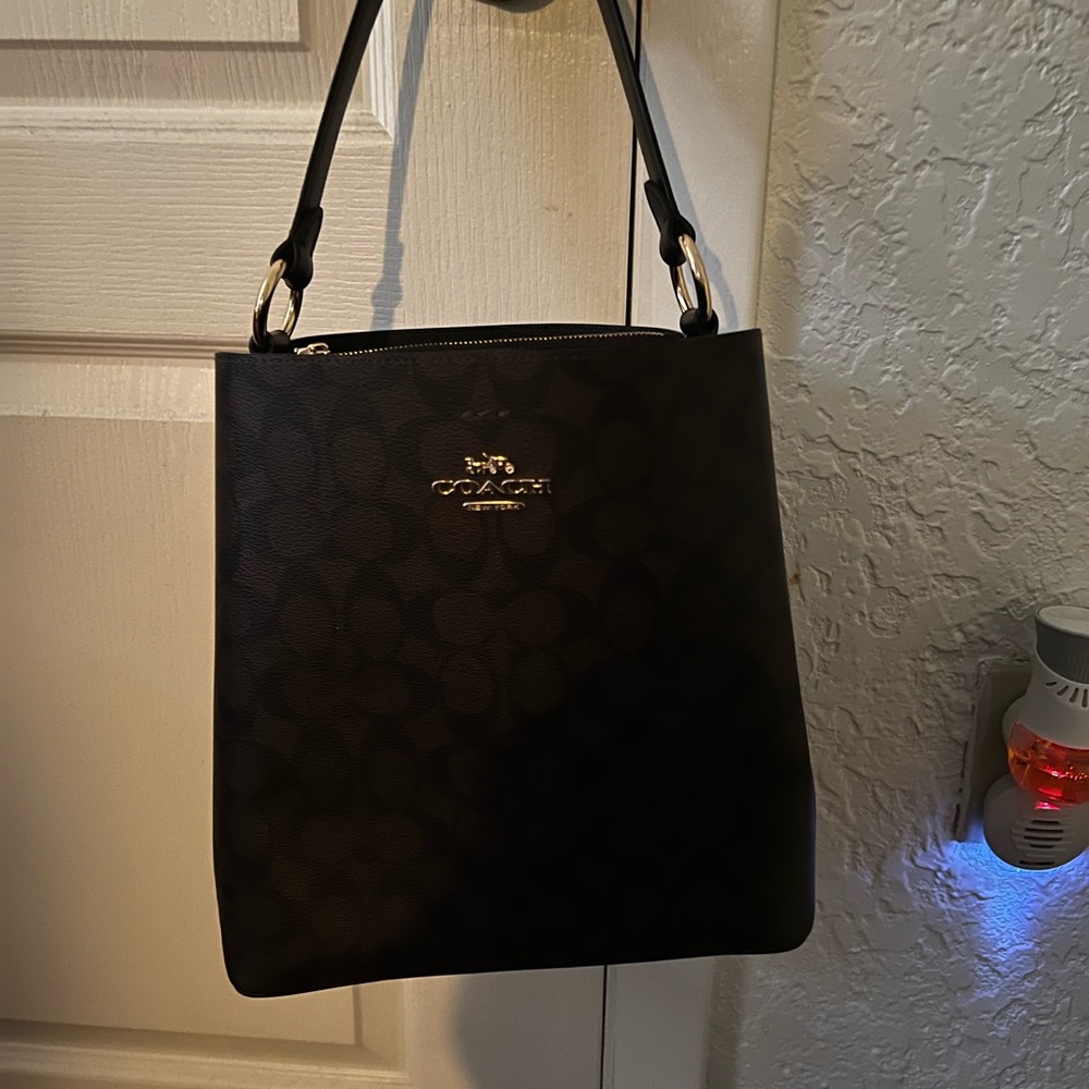 Authentic monogram coach small bucket bag